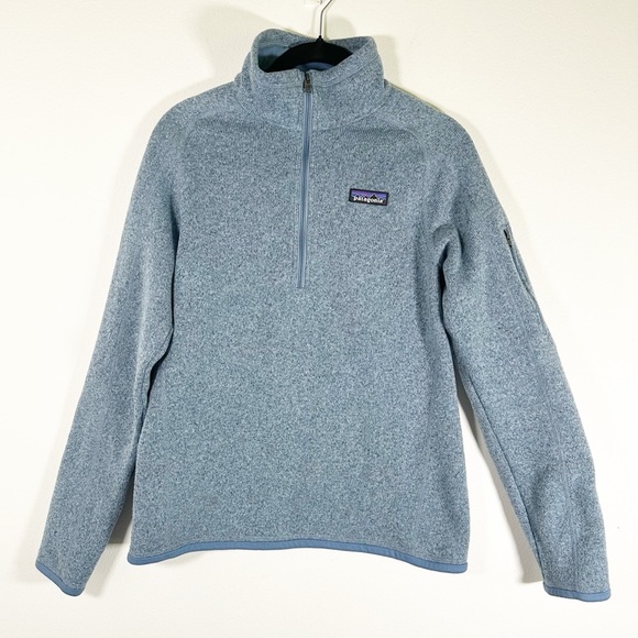 Patagonia Sweater Womens 1/4 Zip Size small Pullover Better Fleece Blue - Picture 1 of 10